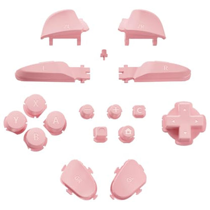 eXtremeRate DIY Replacement Full Set Buttons for Nintendo Switch 2 Pro Controller, Puffy Pink Custom ABXY Dpad + - Home Capture Power L R ZR ZL Triggers Sync GL GR Buttons for Switch 2 Pro Controller - color: Puffy Pink