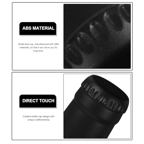 LABRIMP Mini Dice Shaker Cup Portable Small Matte Black Dice Storage Case for Travel Party Bar Gaming Lightweight and Easy to Use with Capacity