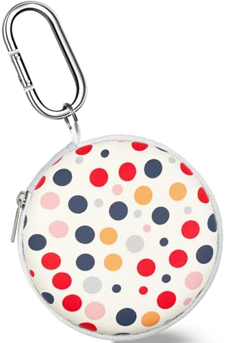 Earbud Case Headphone Organizer Ear Bud Case Portable EVA Carrying Box Storage Bag with Carabiner for AirPods Beats Bose Galaxy Buds 4/3/FE Data Cable Storage (Dots) - color: Dots
