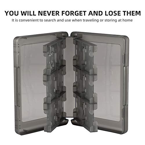 3DS Game Holder Card Case, 28-in-1 Game Holder Card Case Compatible with Nintendo NEW 3DS / NEW 3DS XL / 3DS / 3DS XL / DSi / DSi XL / DS / NEW 2DS /NEW 2DS XL / 2DS/ 2DS XL Catridge Storage Box (Black) - color: Black