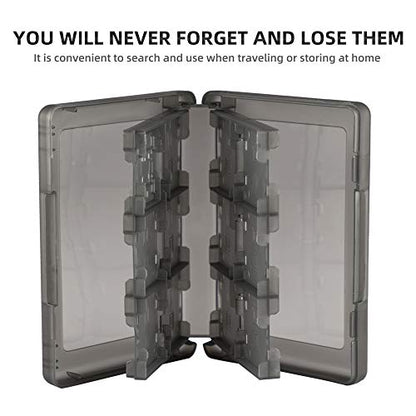 3DS Game Holder Card Case, 28-in-1 Game Holder Card Case Compatible with Nintendo NEW 3DS / NEW 3DS XL / 3DS / 3DS XL / DSi / DSi XL / DS / NEW 2DS /NEW 2DS XL / 2DS/ 2DS XL Catridge Storage Box (Black) - color: Black