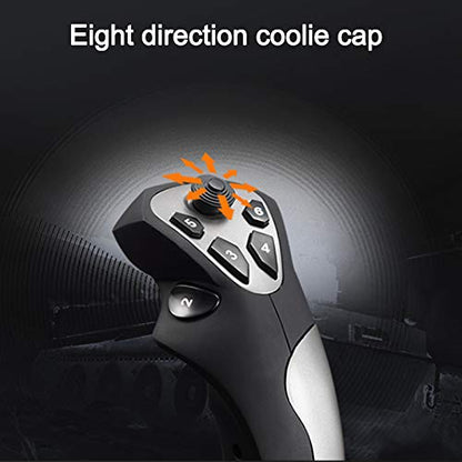 Flight Simulator Controls Joystick,PC Joystick,Flight Stick,PC USB Game Controller with Vibration Function and Throttle Control, Wired Gamepad Flight Stick for TV PC Computer Laptop, Windows xp/7/8/10