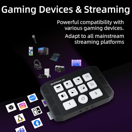 Osee GoStream M2 Capture Card, Dual 4K HDMI Input Capture Card for Streaming, USB 3.0 Audio Video Capture Card Record in 1080P 60FPS Low Latency, Compatible with PS5/PS4/Xbox/Switch in OBS, YouTube