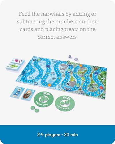 SimplyFun Arctic Riders - Educational & Fun Math Games for Kids - Practice Upper Level Addition & Subtraction Skills for Kids 7 & Up - 2 to 4 Players - style: Arctic Riders