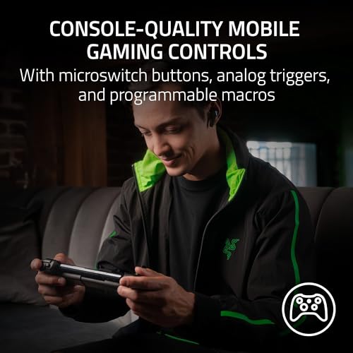 Razer Kishi V2 Gaming Controller for Android & iPhone 15 Series (USB C): Console Quality Controls - Stream PC, Xbox, PlayStation Games on Phone, Mobile - Passthrough Charging - Virtual Controller Mode