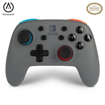 PowerA Nano Enhanced Wireless Controller for Nintendo Switch - Grey-Neon - color: Gray