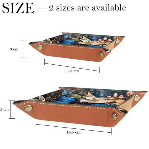 Blue Butterfly Blossom Dice Tray Dice Rolling Tray Folding Dice Holder for Dice Games, Like RPG, DND and Other Table Games - color: Multi 12
