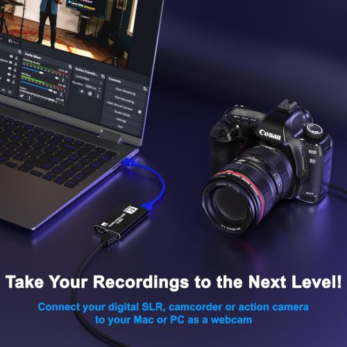 4K HDMI Capture Card, USB 3.0 Video Capture Card for Streaming | Wide Device Compatibility, OBS Compatible, 1080P 60FPS Recording Support