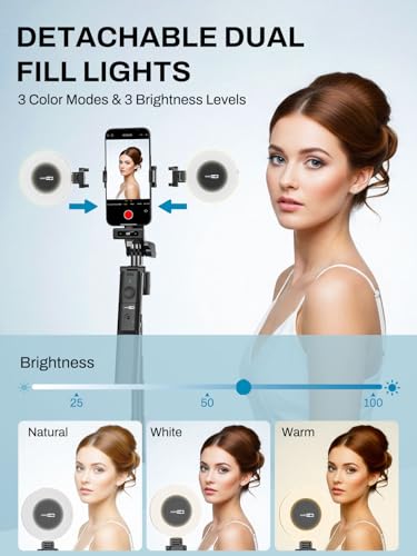 Vlogging Kit,Content Creator Essentials w/Mic & Light(R01 Kit) | 68" Extendable Tripod,For iPhone & Android, Wireless Lavalier Mic(1TX+2RX), Remote Control, For TikTok & YouTube Recording - style: Vlogging Kit-A