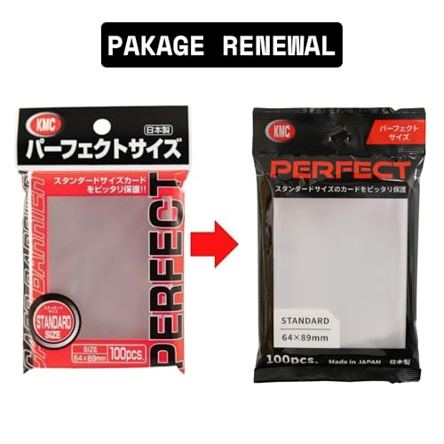 KMC 100 Pochettes Card Barrier Perfect Size Soft Sleeves, 3 Pack/Total 300 Pochettes [Komainu-Dou Original Package], Clear