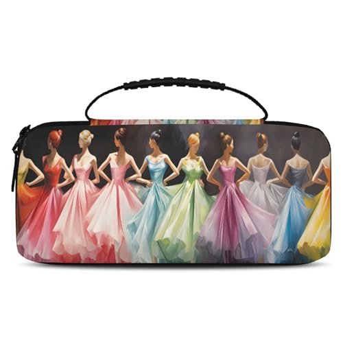 Adornori Ballet Carry Case Compatible with Nintendo Switch 2, with 20 Games Cartridges, Ballet Theme Portable Travel Carrying Case Pouch for Accessories & Games - color: Multicolor 9