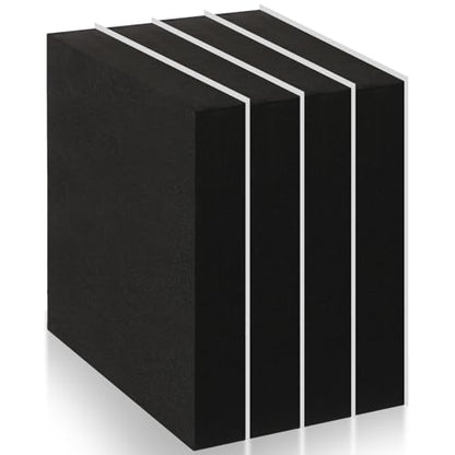 4 Pcs 1" Thick Foam Padding Sheet with Adhesive Backing Block | 6 Inch x 6 Inch, Closed Cell, Self Stick Neoprene Insulation Foam Sheet, Black, for Furniture Cars Speakers - color: Black, size: 1 Inch Thick, 6 x 6 Inches