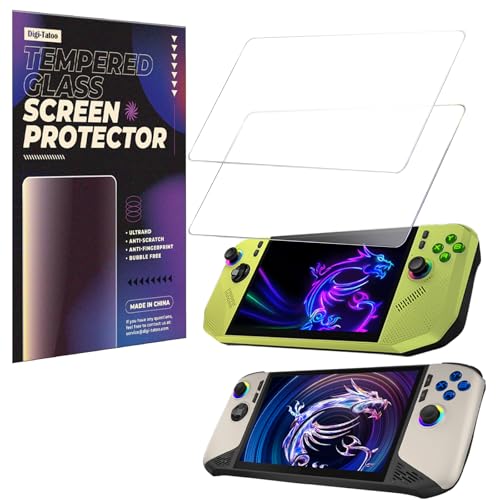 [Matte 2 Pack] 9H Tempered Glass Screen Protector Compatible with 2025 MSI Claw A8/ Claw 8 AI+ A2VM Handheld Game Console (8 inch), Anti-Scratch, Anti-Fingerprint, Bubble-Free - color: Matte