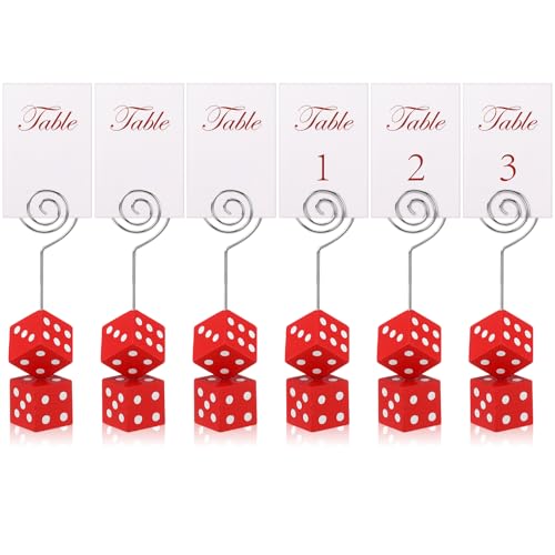 3 Pcs Dice Table Number Casino Game Kit,Red, White - color: Red, White