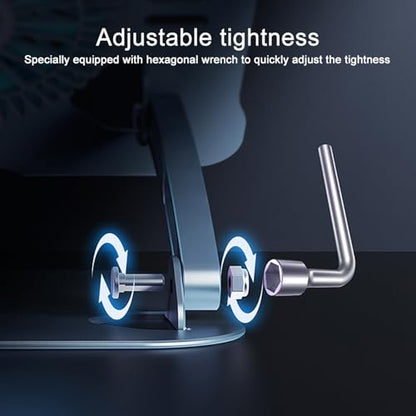 Laptop Cooler Cooling Pad Stand - Slim Ergonimic Laptop Stand for Desk, 3 Speed Cooling Fan Adjustable Height Laptop Cooling Stand for MacBook 11-15.6 Inch (Silver), YT628-2