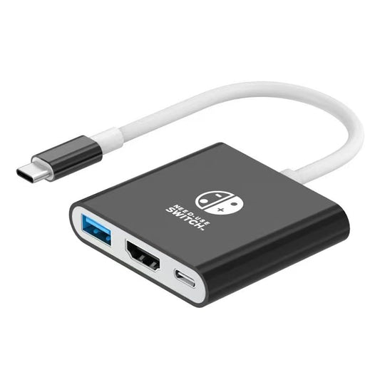 Switch Dock Switch Docking Station for Nintendo, Portable Switch TV Adapter Support 4K/60HZ Switch TV Mode Compatible Steam Deck/Switch OLED, Travel Dock with HDMI2.0 USB3.0 Port, Support Switch 2/1 - color: Black White