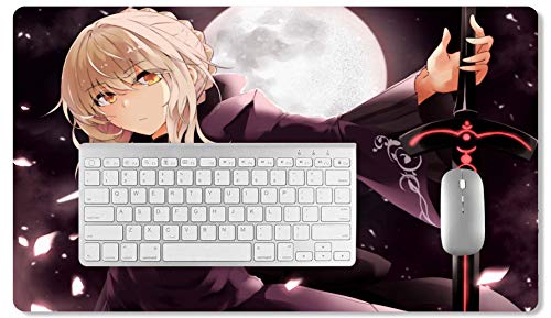 pile Fate Stay Night Mouse pad Anime Large Desk pad Computer Keyboard pad Saber Alter Fate Grand Order Gaming Mouse pad Desk Game mat(226)
