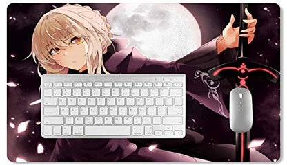 pile Fate Stay Night Mouse pad Anime Large Desk pad Computer Keyboard pad Saber Alter Fate Grand Order Gaming Mouse pad Desk Game mat(226)
