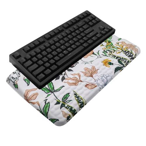 Computer Keyboard Stand with Wrist Rest, Ergonomic Tilted Keyboard Holder - Keyboard Riser with Wrist Pad - Keyboard Tray Support for Office Home - Wild Grass - color: Keyboard Stand-wild Grass