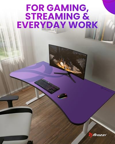 Arozzi Arena Gaming Desk Pad D007 | Full Desk Mouse Pad, Washable Desk Mat, Anti-Slip Rubber Base, Water-Resistant Surface - color: D007