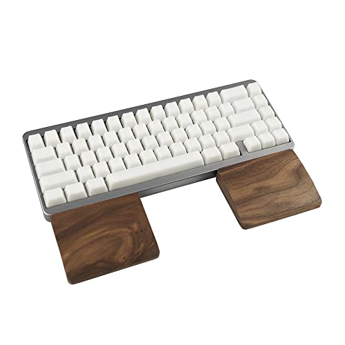 2 pcs Mini Wood Wrist Rest Portable Movable Solid Wooden Walnut Beech for Most Mechanical Keyboard Numpad Sp64 - color: Walnut Mini Wrist Rest 2 Pcs