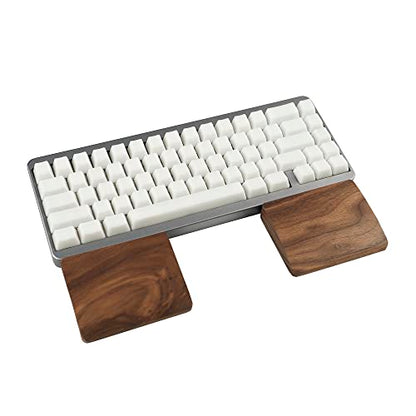 2 pcs Mini Wood Wrist Rest Portable Movable Solid Wooden Walnut Beech for Most Mechanical Keyboard Numpad Sp64 - color: Walnut Mini Wrist Rest 2 Pcs