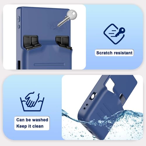 Silicone Case for RG40XXV Retro Handheld Game Console with Lanyard | Anti-Scratch Washable Soft Protective Case for Anbernic RG 40XXV Accessories - color: Blue