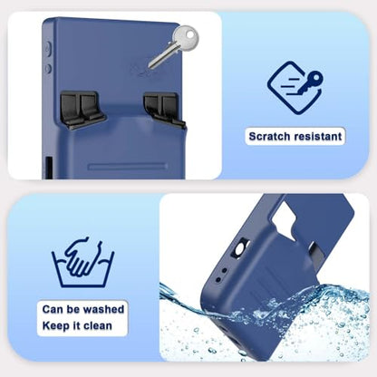 Silicone Case for RG40XXV Retro Handheld Game Console with Lanyard | Anti-Scratch Washable Soft Protective Case for Anbernic RG 40XXV Accessories - color: Blue