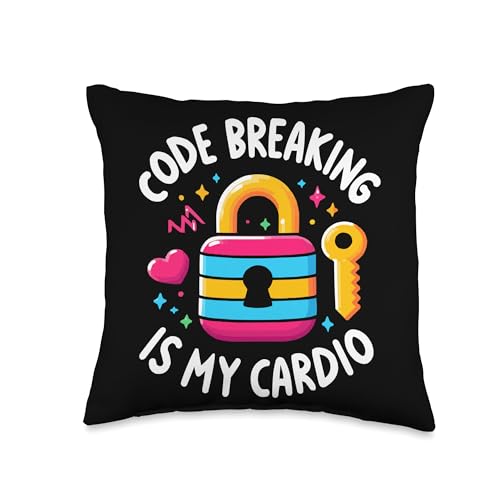 Escape Room Game Lockpicking Puzzle Room Exit Game Throw Pillow - size: 16x16