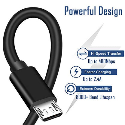 10FT Long PS4 Charger Cord for Xbox One Controller,PS4 Charging Cable,Micro USB Cable for Xbox One S/X Slim Elite Controller,Dualshock 4 Data Cord Wire for Sony PlayStation 4 Controller Games Console