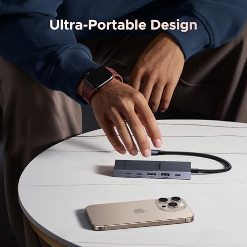 UGREEN Revodok Pro USB-C Hub 6 in 1 10Gbps 4K 60Hz HDMI | 100W PD charging, compatible with MacBook Neo/Pro/Air, iPad Pro, Thinkpad Rog Ally and More