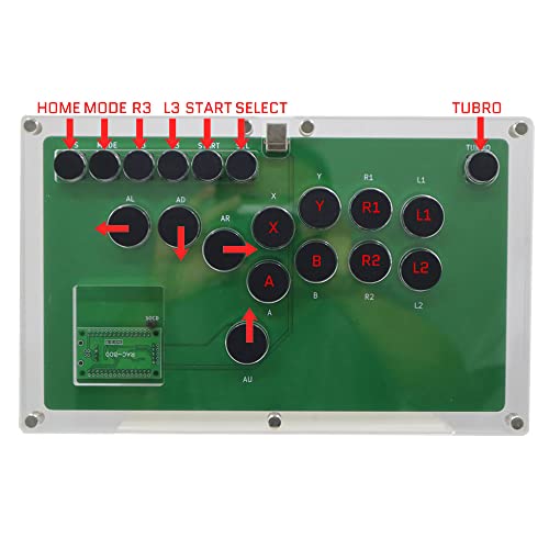 TruBoost FightBox B1-PC-W Ultra-Thin All Buttons Leverless-Style Arcade Joystick Fight Stick Game Controller For PC USB Hot-Swap Cherry MX