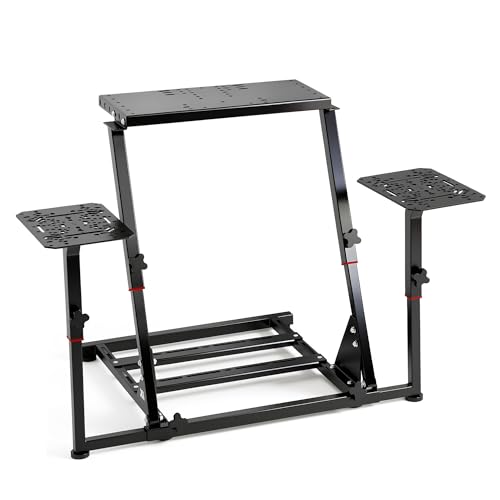 XRhinorth Flight Simulation Stand Fight Sim Monut for Throttle and Joystick for Logitech X52 / X52 PRO / X55 / X56 for Thrustmaster T.16000M / TWCS/TQS/TCA Series - color: Black-1