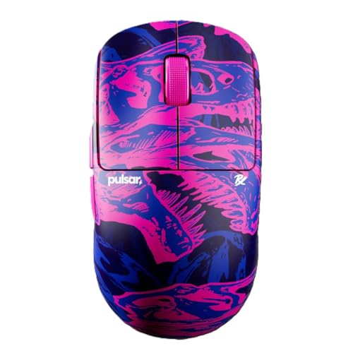 Pulsar Gaming Gears X2 Crazylight Wireless Gaming Mouse, Ultra Lightweight 1.27 oz (36g), Optical Switch, 32000 DPI, 750 IPS, XS-1 Sensor, 8k Compatible (Mini, Purple, Paper Rex Edition) - color: PRX Edition, size: Mini, style: X2 CrazyLight