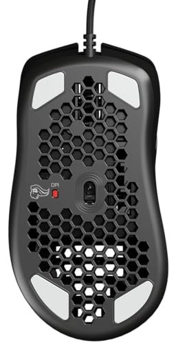 GLORIOUS Model D- (Minus) Wired Gaming Mouse - 61g Superlight Honeycomb Design, RGB, Ergonomic, Pixart 3360 Sensor, Omron Switches, PTFE Feet, 6 Buttons - Matte Black