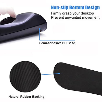 Keyboard Wrist Rest + Mouse Pad Wrist Support Set with Coasters, She Believed She Could So She Did Inspirational Quote Design Non-Slip PU Base Ergonomic Mousepad for Home Office Working Studying - color: She Believed She Could So She Did-2