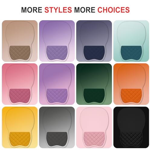 ITNRSIIET Ergonomic Mouse Pad Wrist Support with Memory Foam Massage Bulge & Non-Slip PU Base, Carpal Tunnel Pain Relief, Prevent Wrist Sweating, 12 x 8 x 1.2 inch, Gray Gradient - color: Gray Gradient