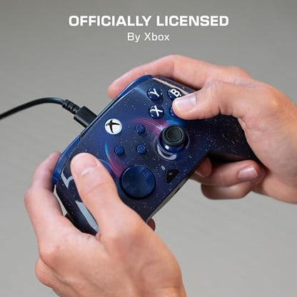 Turtle Beach Rematch Advanced Wired Gaming Controller for Xbox & PC | Xbox Series X|S, Xbox One, PC, 2 Remappable Buttons, Hall-Effect Triggers, Audio Controls, Image Shifting Design, Dark Cosmos - color: Dark Cosmos Reveal