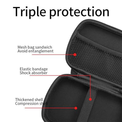 Hard Carrying Case for Anbernic RG Slide Console, Flannel Protection, Compact Travel Storage, Grey