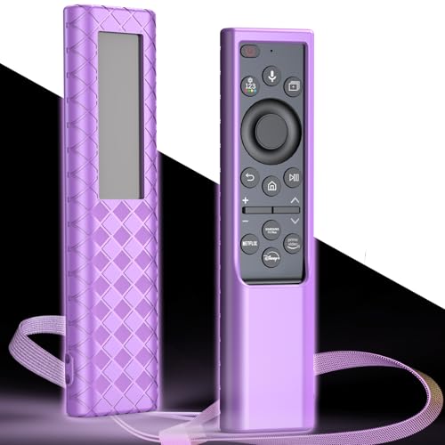 Remote Cover for Samsung Smart TV, Silicone Protective Case for Solar Cell BN59-01357 BN59-01385 BN59-01265A BN59-01388A Controller Case Skin Sleeve Purple - color: Light Purple
