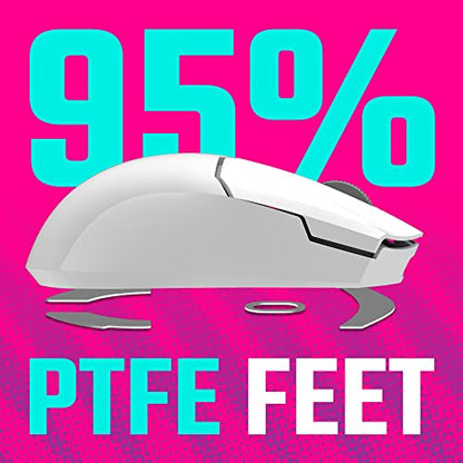 Cooler Master MM712 Wireless Gaming Mouse White with Adjustable 19,000 DPI, 2.4GHz and Bluetooth, Ultraweave Cable, PTFE Feet, RGB Lighting and MasterPlus+ Software - style: MM712 Wireless White