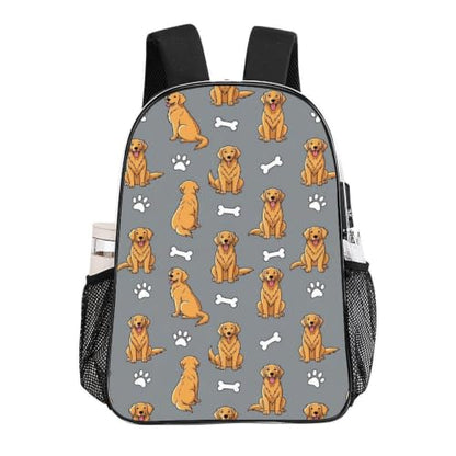 Fashion Teddy Print Clear Backpack Stadium Approved for Men Women | Transparent Bookbag with Reinforced Bottom, Adjustable Padded Shoulder Straps, Golden Retriever Cute Dog - color: Pattern (500)