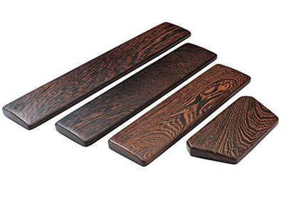 Wooden Keyboard Wrist Rest and Mouse Pad - Solid Wood Palm Rest Guard for Keyboard, Wenge Wood, 17.3in - color: Wenge, size: 17.3in