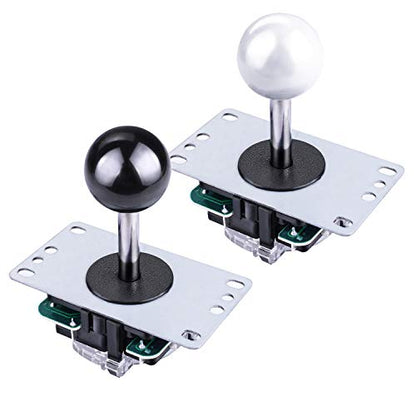AUKUYEE Arcade Game Button and Joysticks Controller Kit with Zero Delay Encoder Board, 5 Pin Joysticks and Buttons for Mame Jamma & Other Fighting Games, Compatible with Windows and Raspberry Pi QR02