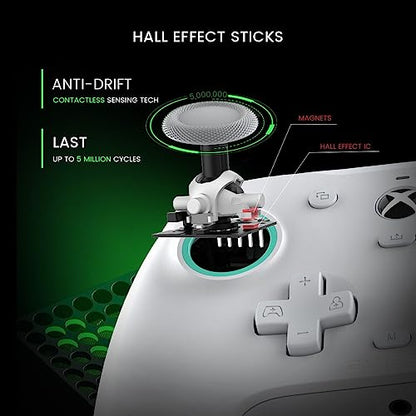 GameSir Wired Controller, G7 SE Gaming Gamepad for Xbox One, Xbox Series X|S & Windows with Hall Effect Joysticks/Hall Trigger - color: White