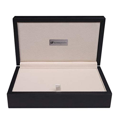 Silverman & Co. Double 6 Large Black Domino Set - Black Case
