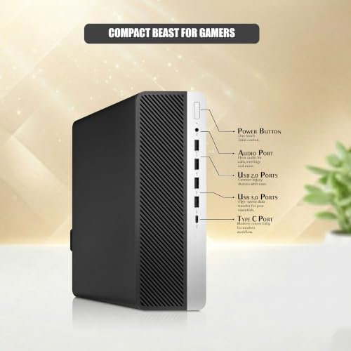 BTO HP G5 SFF Desktop Computer, Intel i7 9th Gen Processor, 512GB SSD, 16GB DDR4 RAM, GTX 1050Ti 4GB GDDR5, Wi-Fi, Windows 11 Pro, RGB Keyboard & Mouse, Gaming PC (Renewed)