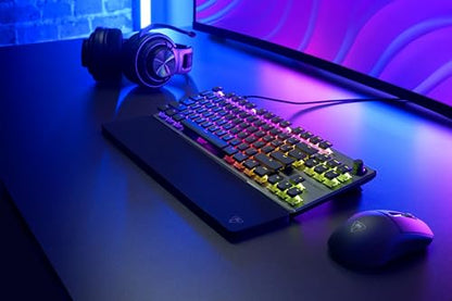 Turtle Beach Vulcan II TKL Pro Hall-Effect Mechanical RGB Gaming Keyboard | Magnetic Switches, Adjustable Actuation, Customizable RGB Keys, Rapid Trigger, Swappable Keycaps, Tenkeyless, White - color: Black