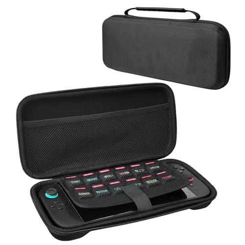 Travel Carrying Case for Nintendo Switch 2 2025, Large Volume Consoles Accessories Bundle Holder Shockproof Hard Shell Protective Cover Pouch Waterproof Portable with Game Cartridge Slots Black - color: Black, style: Net