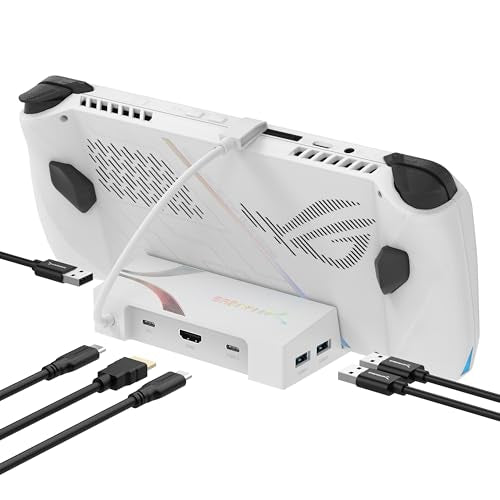 SABRENT Docking Station for Asus ROG Ally, 6-Port USB Type-C, 4K@60Hz HDMI, 5Gbps USB Ports, Power Delivery, Compact Design for Gaming (DS-RA6P) - size: ROG Ally 6-Port Dock